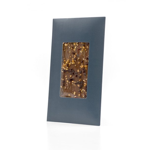 Bon Coca -  Blue Christmas kuvert - 80 gr. Chokoladeplade Mlk med skovbr &amp; hasselndder