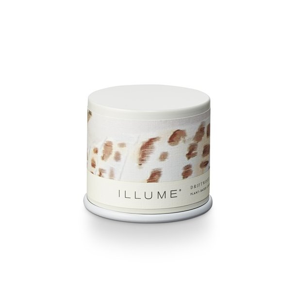 Bloomingville - Driftwood Demi Vanity Tin Duftlys, Hvid D6,5xH5,7 cm