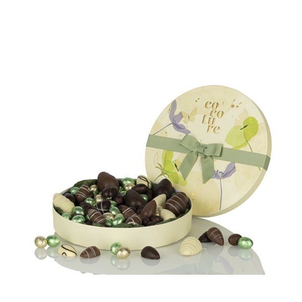 Cocoture - 480g chokolade�g, blandede marci�g, multicolour pralin��g i gul blomster�ske 2026