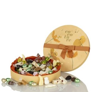 Cocoture - 480g chokolade�g, blandede marci�g, multicolour pralin��g i orange l blomster�ske 2026