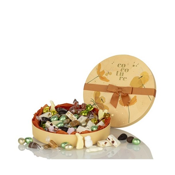 Cocoture - 480g chokolade�g, blandede marci�g, multicolour pralin��g i orange l blomster�ske 2026