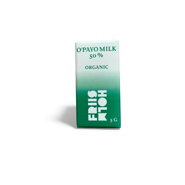 Friis Holm - O'Payo Milk 50 %, 100 g. ko. - 5 gram. stykke.