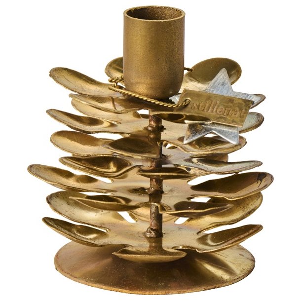 Ib Laursen Stage til 1,3 cm lys (kertelys) kogle Gloria - 6,5 cm h�j