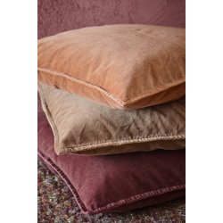 Ib Laursen -  Pudebetr�k velour - dusty plum  - 52x52cm.