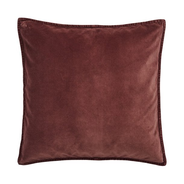 Ib Laursen -  Pudebetr�k velour - dusty plum  - 52x52cm.