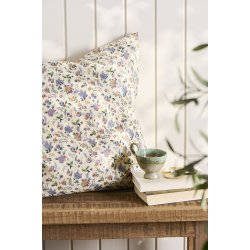 Ib Laursen Pudebetrk med lilla og brune blomster 60x60 cm