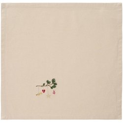 Ib Laursen Stofserviet Tradition fyrregren med h�ngende julepynt h�rfarvet 40x40 cm