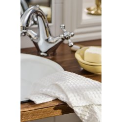 Ib Laursen Vaskeklud Liseleje med vaffelmnster hvid 32x32 cm