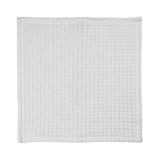 Ib Laursen Vaskeklud Liseleje med vaffelmnster hvid 32x32 cm