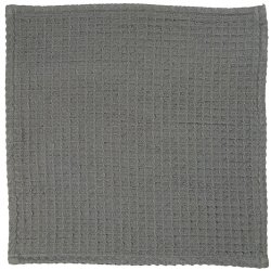 Ib Laursen Vaskeklud Liseleje med vaffelmnster antracit - gr  32x32 cm