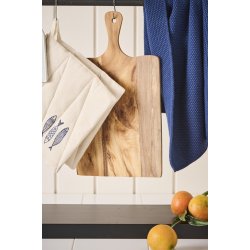 Ib Laursen Hndklde Mynte midnight blue strikket 40x60 cm