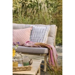 Ib Laursen Plaid multifarvet i pink, lilla og gul version 130x160 cm