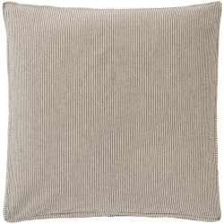 Ib Laursen Hyndebetr�k Lina natur med sorte tynde striber 45x45 cm.