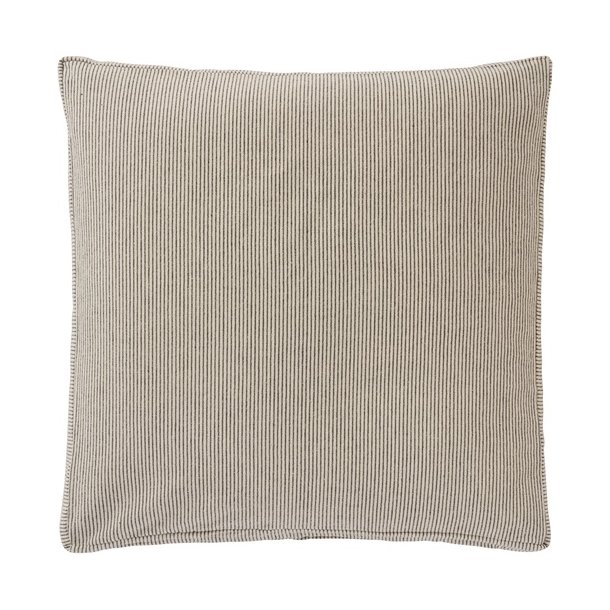 Ib Laursen Hyndebetr�k Lina natur med sorte tynde striber 45x45 cm.