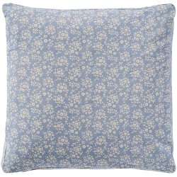 Ib Laursen Hyndebetr�k Agathe lysebl� med naturfarvede blomster 45 x 45 cm