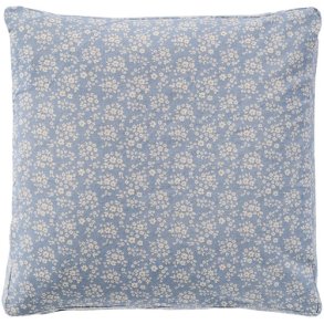 Ib Laursen Hyndebetr�k Agathe lysebl� med naturfarvede blomster 45 x 45 cm