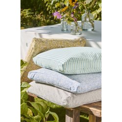 Ib Laursen Hyndebetr�k Linea med lysegr�nne og bl� smalle striber 45 x 45 cm