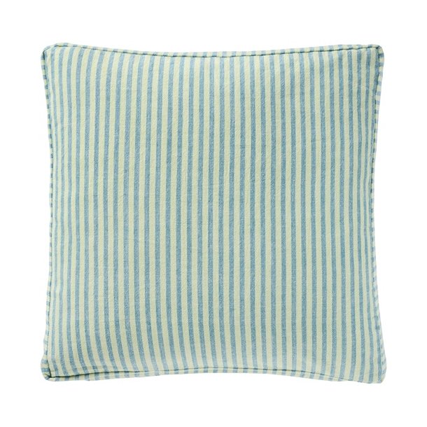Ib Laursen Hyndebetr�k Linea med lysegr�nne og bl� smalle striber 45 x 45 cm