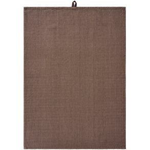 Ib Laursen -Viskestykke Daniella brun med m�rkebrune striber 50x70cm.