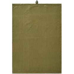 Ib Laursen -Viskestykke Daniella gr�n med m�rkegr�nne striber 50x70cm.