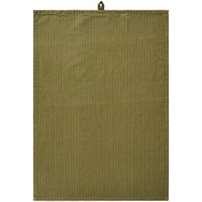 Ib Laursen -Viskestykke Daniella gr�n med m�rkegr�nne striber 50x70cm.