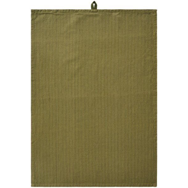 Ib Laursen -Viskestykke Daniella gr�n med m�rkegr�nne striber 50x70cm.