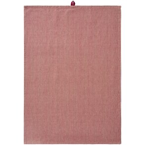 Ib Laursen -Viskestykke Daniella natur med r�de striber 50x70cm.