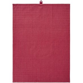 Ib Laursen -Viskestykke Daniella hindb�rfarvet med r�de striber 50x70cm.