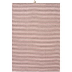 Ib Laursen -Viskestykke Martina natur med r�de striber p� tv�rs 50x70cm.