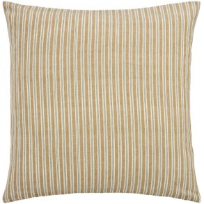 Ib Laursen -  Pudebetr�k Elly med mustard og gr�nne striber - 60x60 cm.