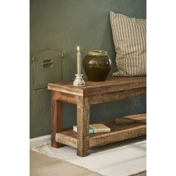 Ib Laursen -  Pudebetr�k Elly med mustard og gr�nne striber - 60x60 cm.