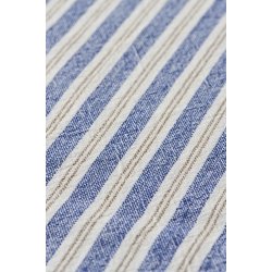 Ib Laursen -  Pudebetr�k Elly med bl� og brune striber - 60x60 cm.