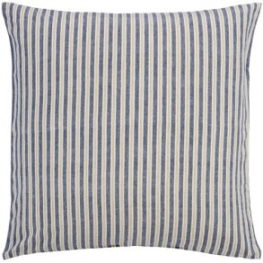 Ib Laursen -  Pudebetr�k Elly med bl� og brune striber - 60x60 cm.