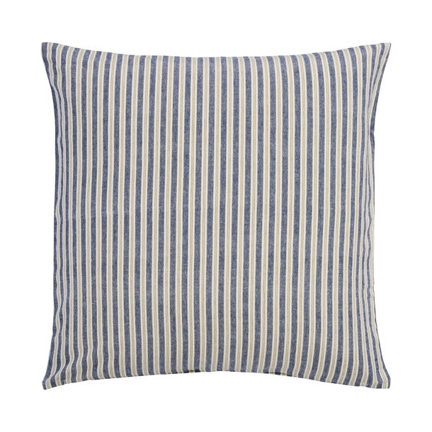 Ib Laursen -  Pudebetr�k Elly med bl� og brune striber - 60x60 cm.