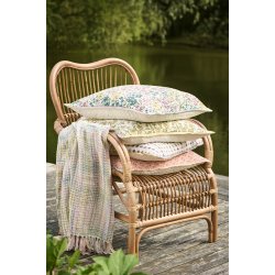 Ib Laursen - Pudebetr�k Vigga med lilla print dobbeltv�vet, bagside neutral 50x50 cm.