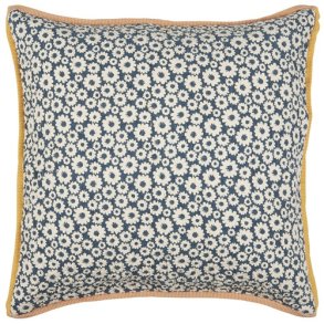 Ib Laursen - Pudebetrk Vigga -petrol print dobbeltvvet, bagside neutral 50x50 cm.