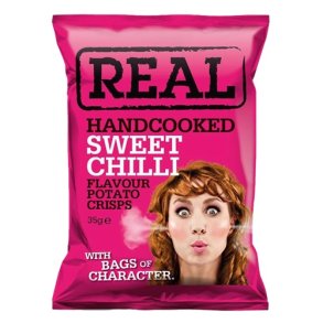 REAL Chips - 35 gr. Real Chips, Ham & English Mustard,