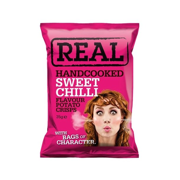 REAL Chips - 35 gr. Real Chips, Ham &amp; English Mustard,