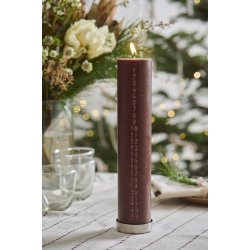 Ib Laursen Kalenderlys 1-24 pr�get tal hazelnut stearin svanem�rket (Bloklys)
