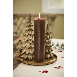 Ib Laursen Kalenderlys 1-24 pr�get tal hazelnut stearin svanem�rket (Bloklys)