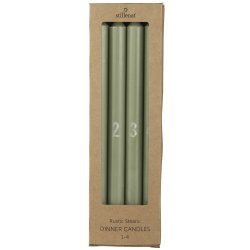 Ib Laursen Adventlys 1-4 ske med 4 kronelys rustik prget tal stvgrn stearin svanemrket