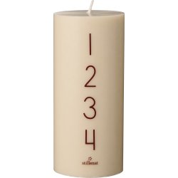 Ib Laursen Adventslys 1-4 kit med rustic brown tal stearin svanemrket (Bloklys)