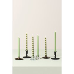Ib Laursen Kertelys stribet olivengr�n-lysegr�n �:1,3 H:20 stearin svanem�rket