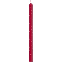Ib Laursen Kertelys r�d med lyser�de hjerter stearin �:1,3 H:20 svanem�rket