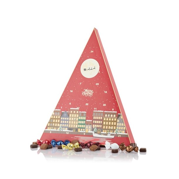 Cocoture 270g mix  chokoladekugler &amp; konfekt  i rd Cocoture trekant kalender 