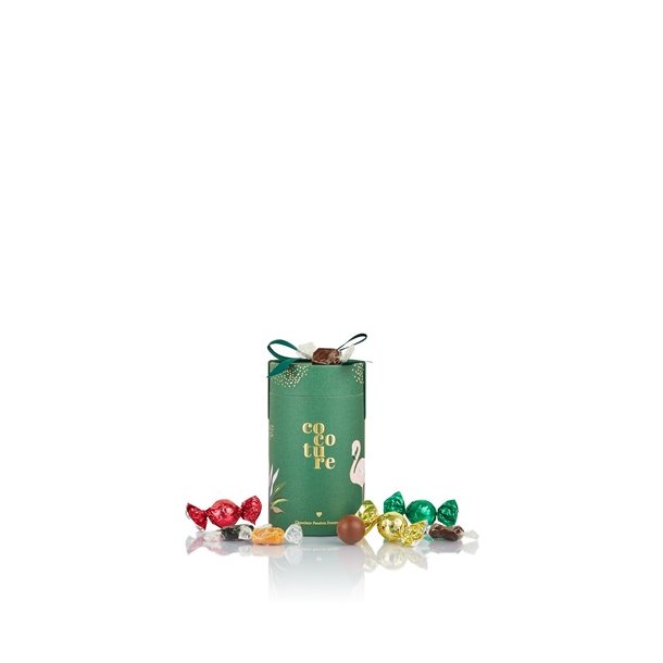  Cocoture -250g mixet Cocoture chokoladekugler &amp;  karamelmix  i grnt gaverr m. sljfe 