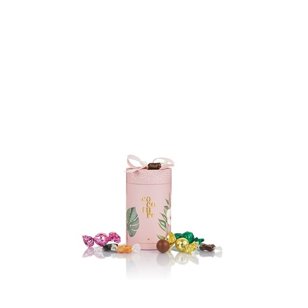 Cocoture - 250g mixet Cocoture chokoladekugler &amp; karamelmix i lyserdt gaverr m. sljfe
