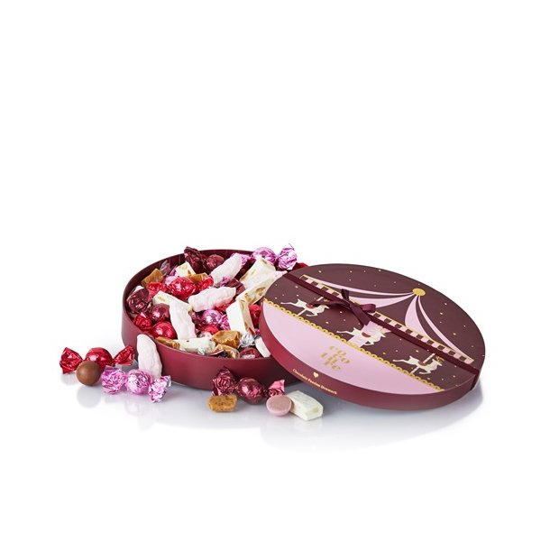 480g Cocoture mix af Fransk nougat, karameller chokokugler, juleskum i karrusel hatte�ske