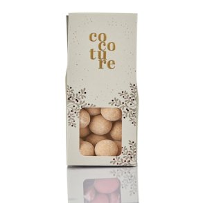 Cocoture -Karamellove, karamelliseret hvid chokolade med karamel & havsalt i gr dragbox 90g