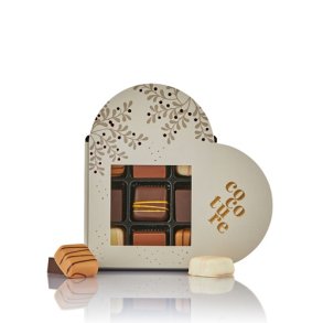 Cocoture - fyldte chokolade & konfektstykker  i gr  hjerteske 9 tk ca. 81g